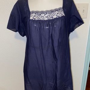 Ann Taylor Loft Peasant Shirt Size L